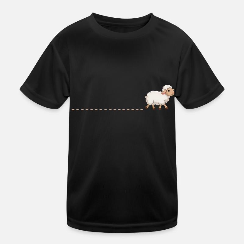 Cute Sheep Tracks Sheep Trail Sheep Shepherd Kids Functional T-Shirt