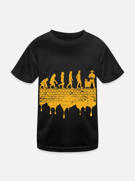 Apiculteur Evolution Apiculture Abeilles mellifères - T-shirt sport Enfant - noir - Devant