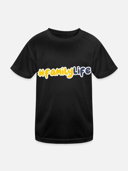 family life - Kids Functional T-Shirt - black - Front