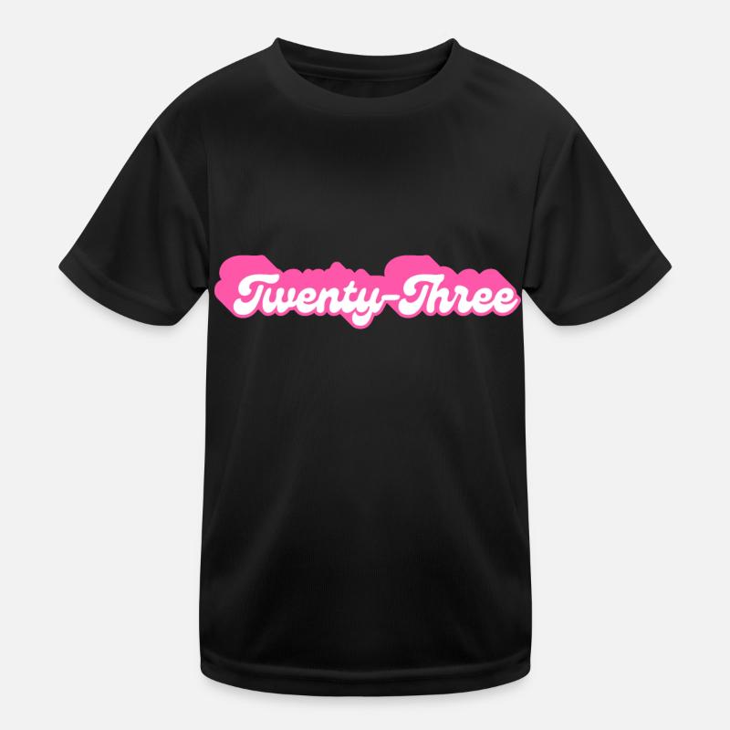 Twenty-Three Birthday - 23rd Birthday Retro Pink Kids Functional T-Shirt