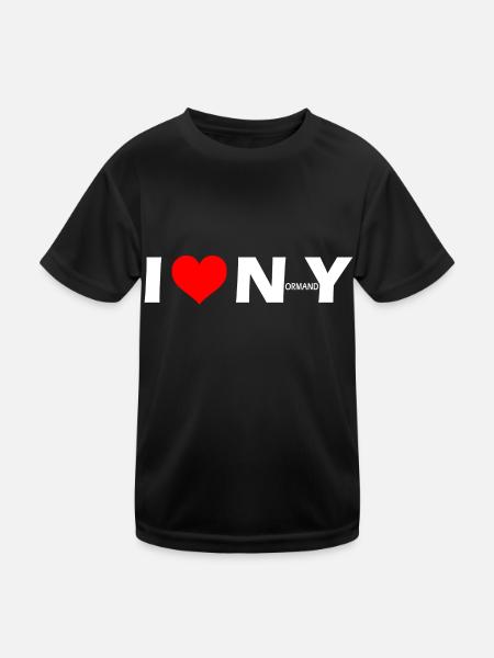 I Love Normandy - J’aime la Normandie - T-shirt sport Enfant - noir - Devant
