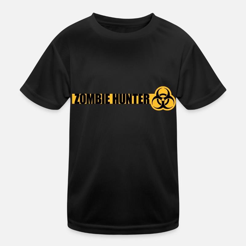 Chasseur de zombies Citation d’Halloween T-shirt sport Enfant