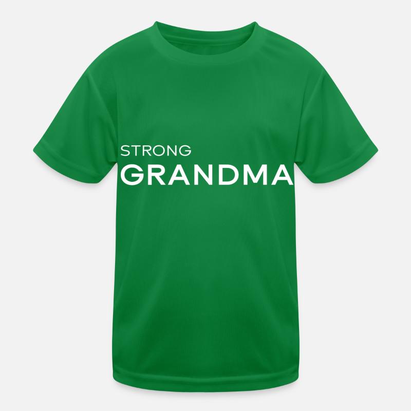 Strong Grandma 2 white Kids Functional T-Shirt