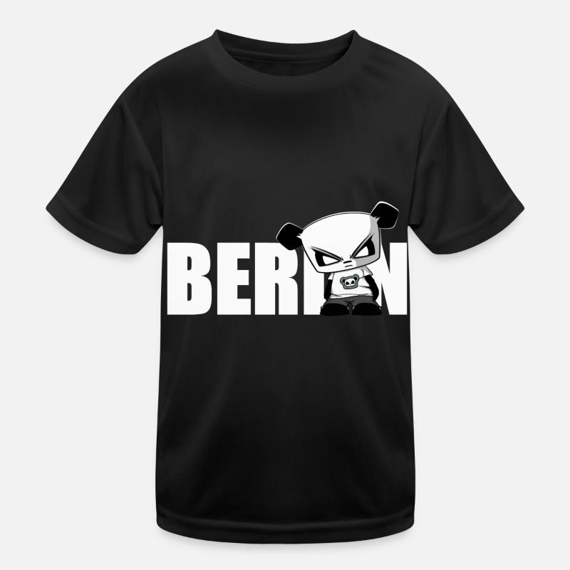 Berlin avec un ours, un panda. Drôle de chemise T-shirt sport Enfant