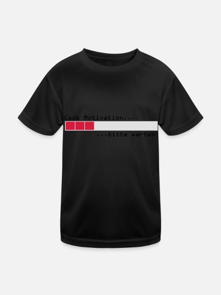 Ladebalken - Kinder Funktions-T-Shirt - Schwarz - Vorne