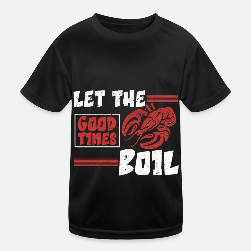 Crabs cooking Funny crayfish Lobster Kids Functional T-Shirt