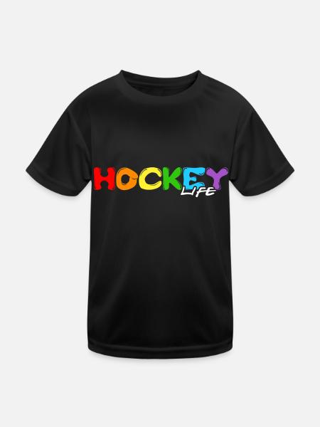 Field Hockey Hockey-life Hockey Hockey Field - Kids Functional T-Shirt - black - Front