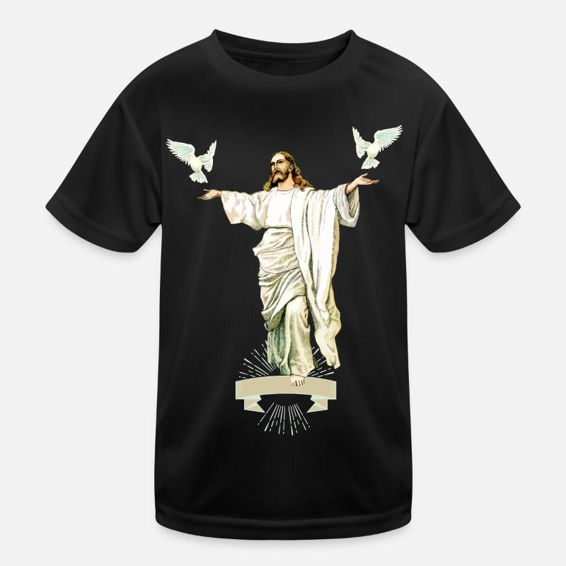 Jesus Christus mit Friedenstauben, Liebe-Hoffnung Kinder Funktions-T-Shirt