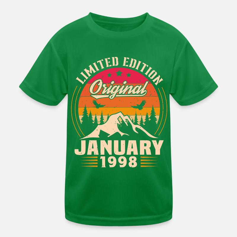Birthday gift born in January 1998 Kids Functional T-Shirt