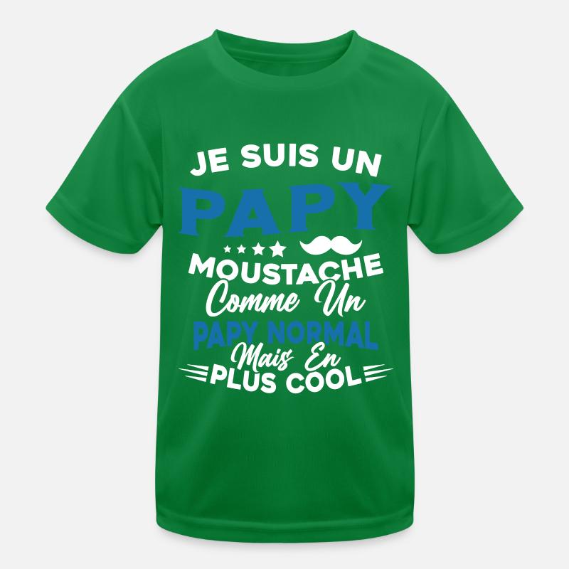Un Papy Moustache Comme Un Papy Normal T-shirt sport Enfant