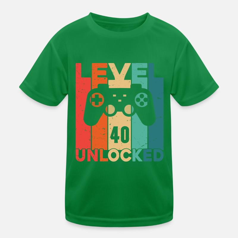 Level 40 Unlocked Kids Functional T-Shirt