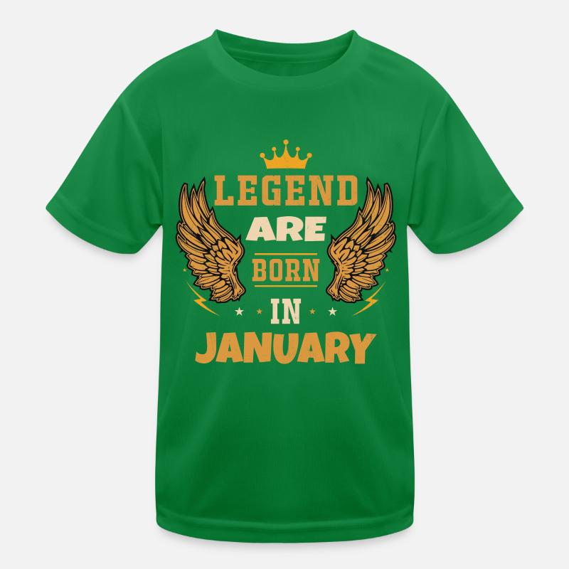 Die im Januar geborene Legende Geburtstagsgeschenk Kinder Funktions-T-Shirt