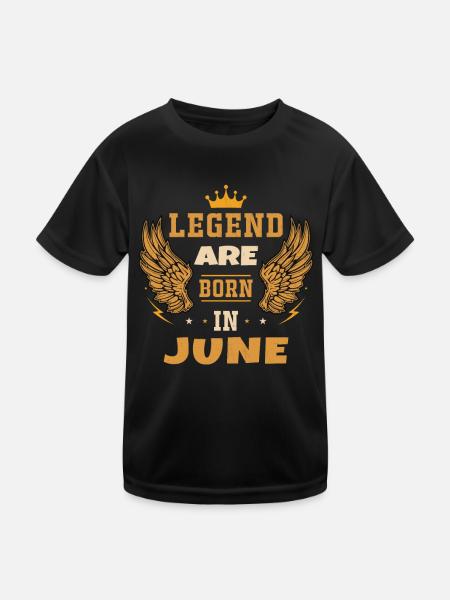 Das Geburtstagsgeschenk der im Juni geborenen Legende - Kinder Funktions-T-Shirt - Schwarz - Vorne