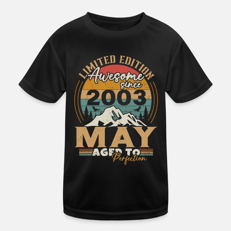 May 2003 Anniversary May 2003 May Kids Functional T-Shirt