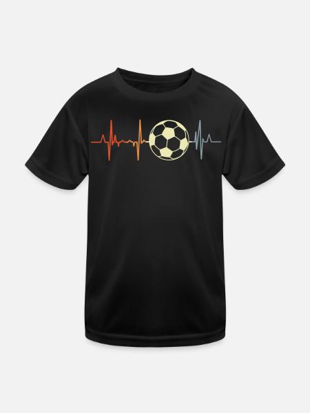 Football Heart palpitations - Kids Functional T-Shirt - black - Front