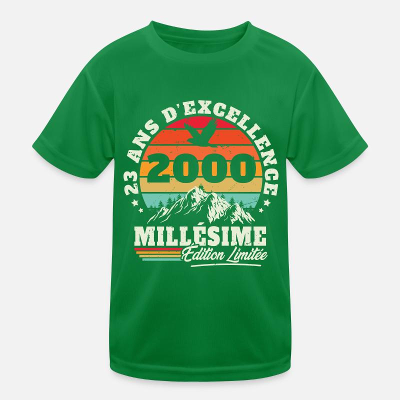 Vintage 2000 23 years birthday gift Kids Functional T-Shirt