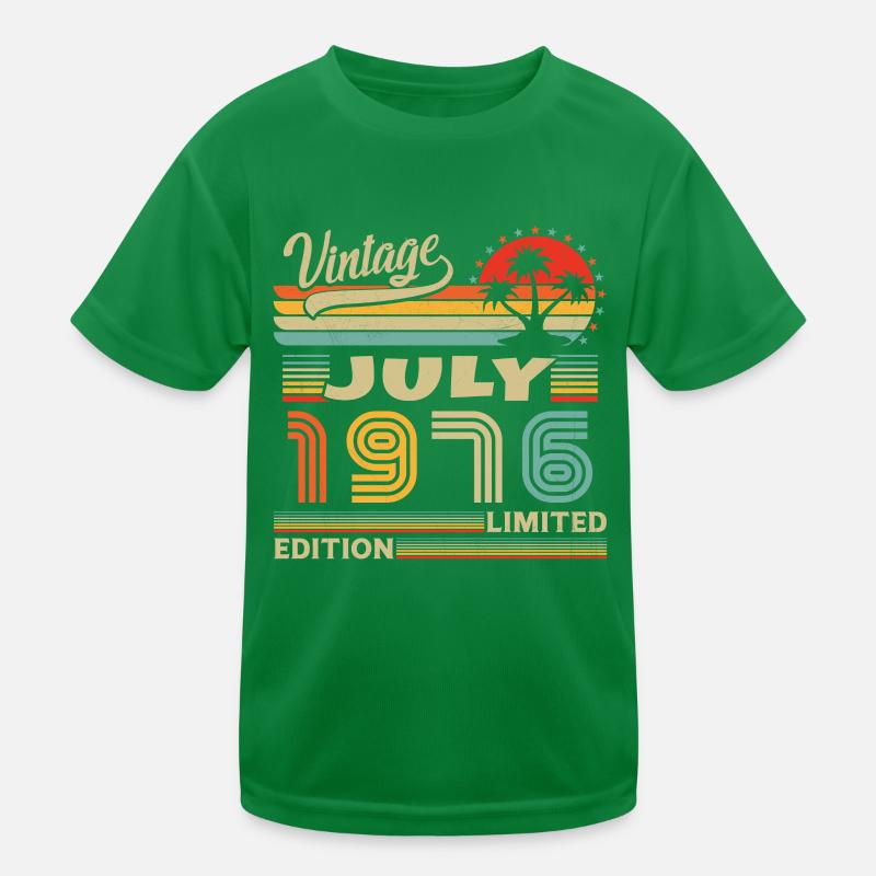 Vintage Juli 1976, Retro Geburtstagsgeschenk Kinder Funktions-T-Shirt