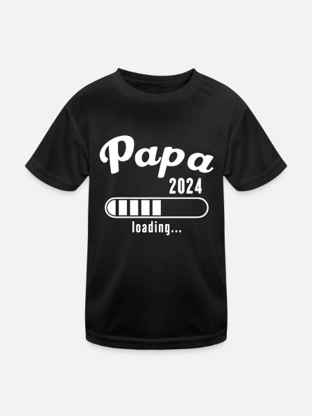 Dad 2024 Store Announces Pregnancy Future Dad - Kids Functional T-Shirt - black - Front