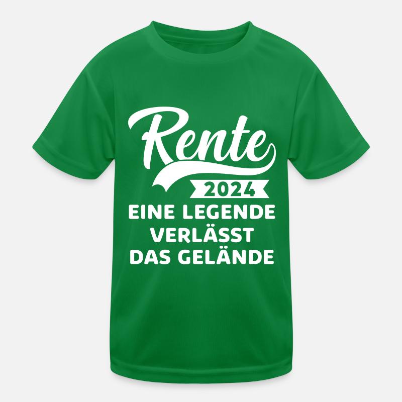 Rente 2024 Eine Legende Verlässt Das Gelände Kinder Funktions-T-Shirt