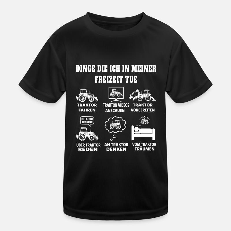 was ich in meiner Freizeit mache Traktor Kinder Funktions-T-Shirt