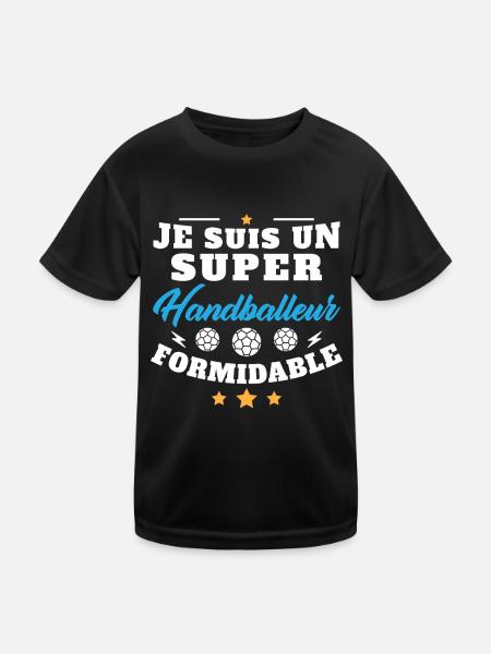 Humour Super Handballeur formidable Handball - T-shirt sport Enfant - noir - Devant