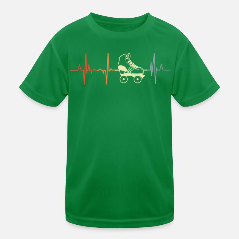 Rollerskates Herzlinie EKG Kinder Funktions-T-Shirt