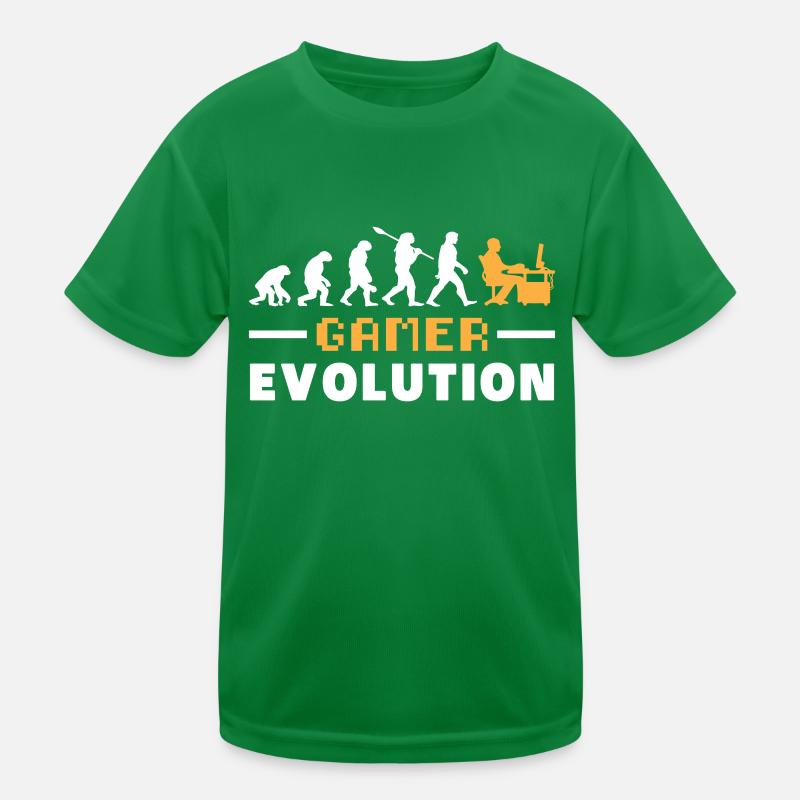 Gamer Evolution Vintage Geschenk Kinder Funktions-T-Shirt