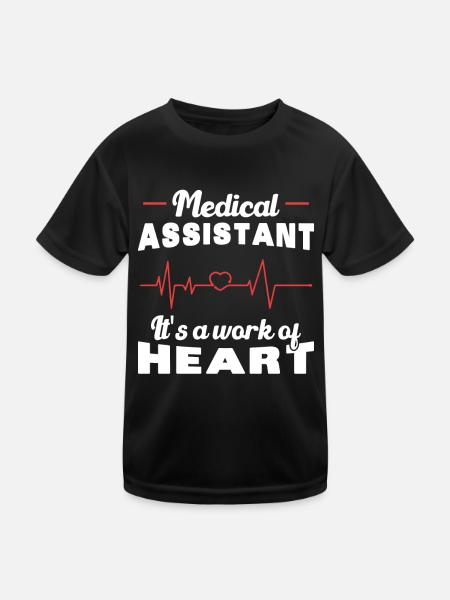 Medical Assistant Heart Medicine Gift - Kids Functional T-Shirt - black - Front