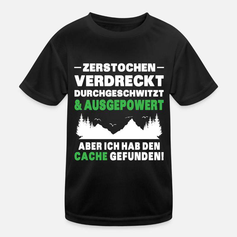 Gecache Geocaching Hobby Cache Kinder Funktions-T-Shirt