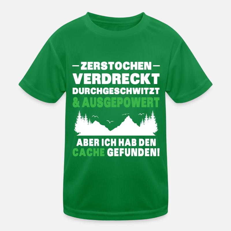Gecache Geocaching Hobby Cache Kinder Funktions-T-Shirt