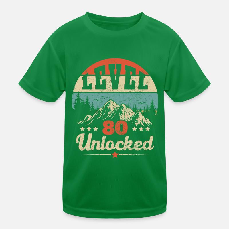 Level 80 freigeschaltet Kinder Funktions-T-Shirt