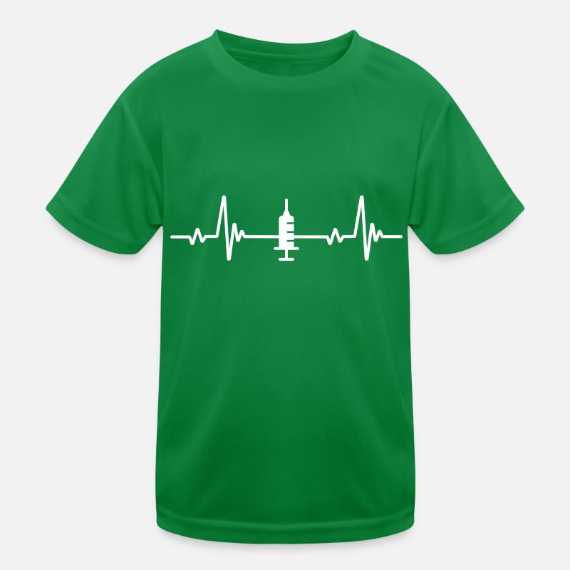Vaccinated Heart Curve - Pulse Pro Vaccination Vaccinate Vaccinate Kids Functional T-Shirt