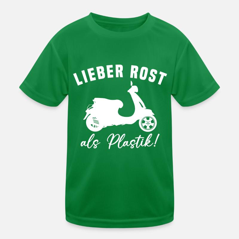 Lieber Rost als Plastic Kinder Funktions-T-Shirt