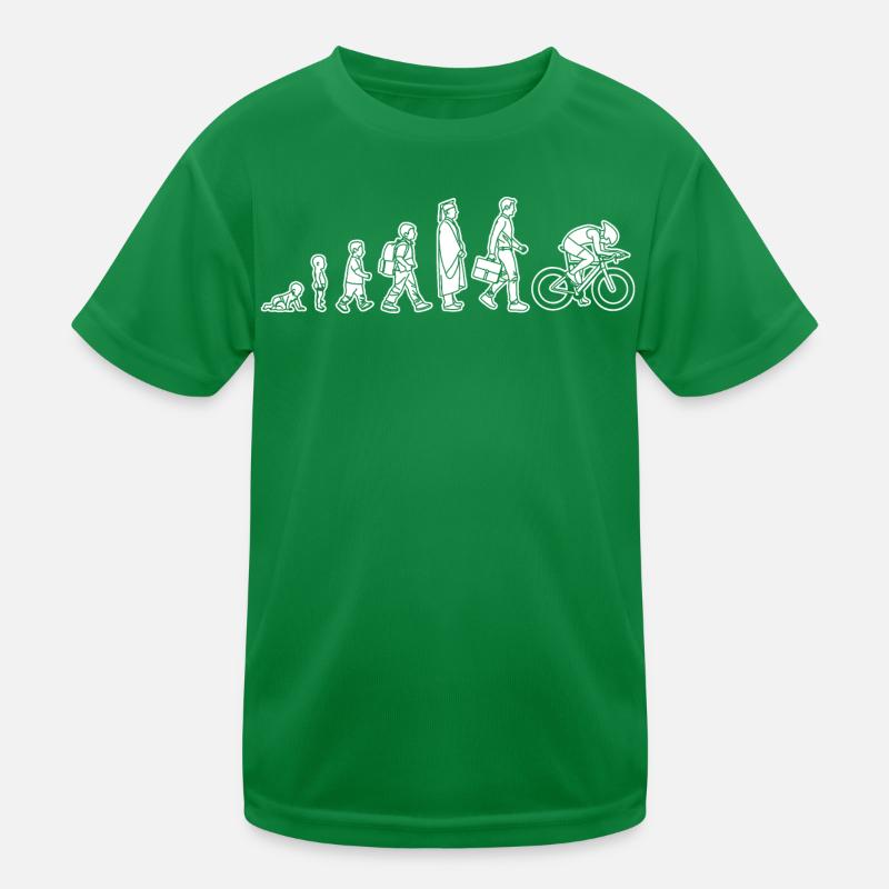 Evolution eines Radfahrers Kinder Funktions-T-Shirt