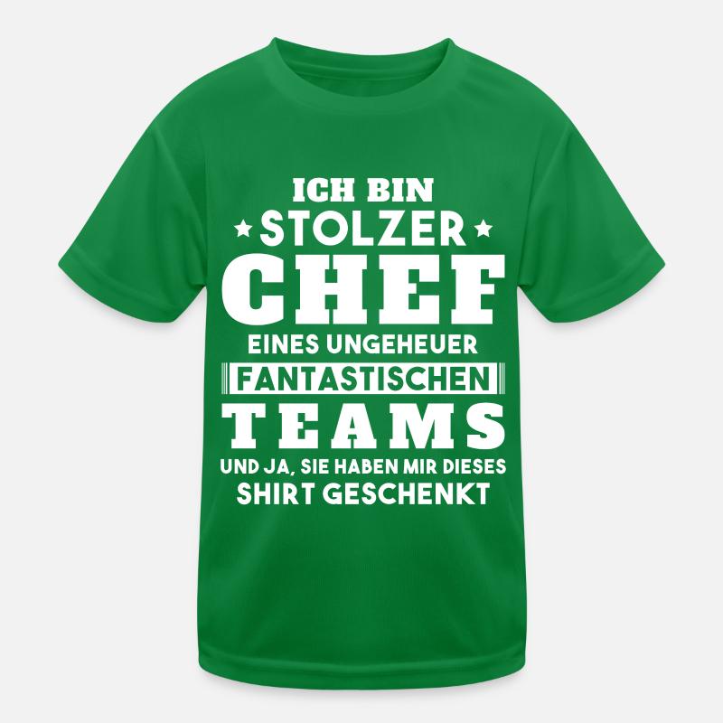 Ich bin Stolzer Chef Geschenkidee Kinder Funktions-T-Shirt