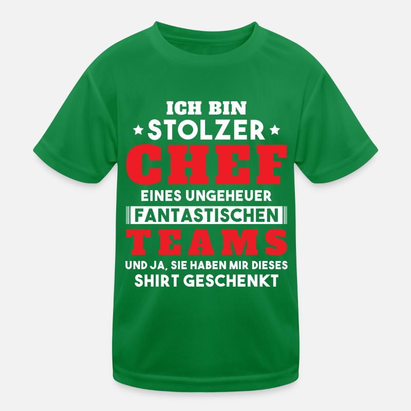 Ich bin Stolzer Chef Geschenkidee Kinder Funktions-T-Shirt
