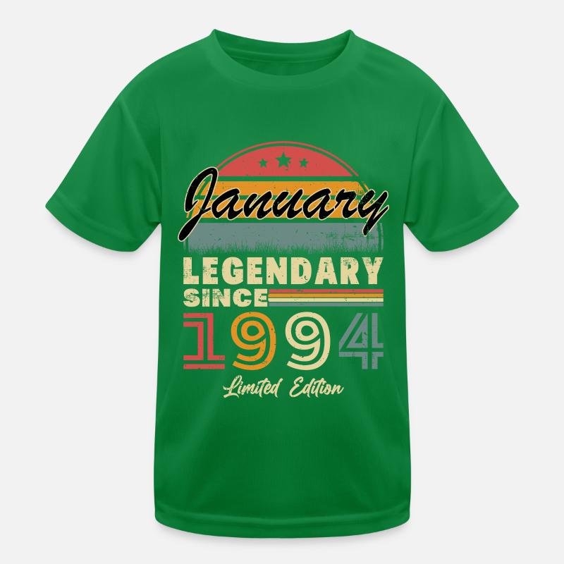 Geburtstagsgeschenk geboren im Januar 1994 Kinder Funktions-T-Shirt