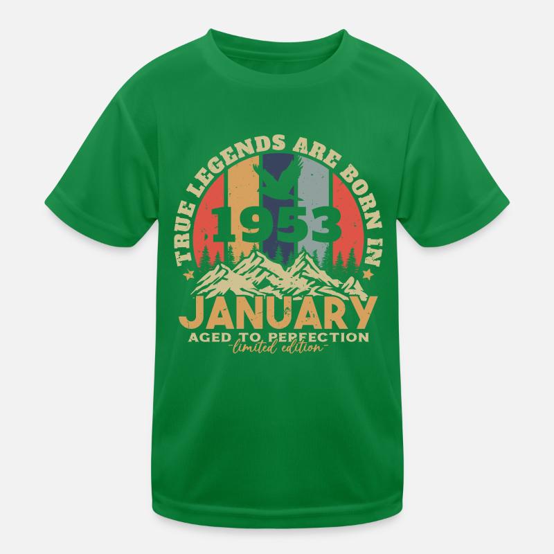 Geburtstagsgeschenk, geboren im Januar 1953 Kinder Funktions-T-Shirt