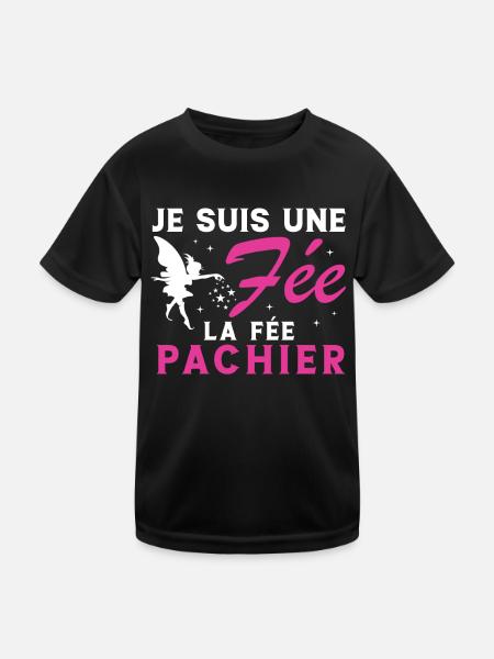 Je suis une fée la fée pachier Cadeau Humoristique - T-shirt sport Enfant - noir - Devant