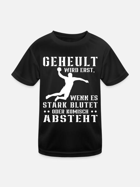 Handball Nix Für Weicheier Geschenk Für Handballer - Kinder Funktions-T-Shirt - Schwarz - Vorne