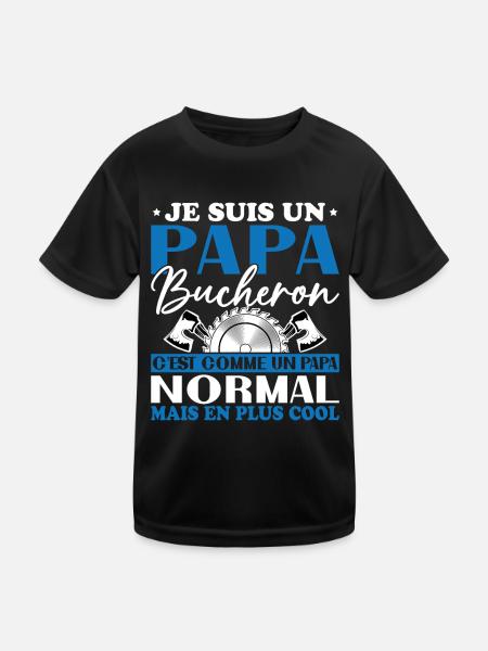 Lumberjack Dad is like a normal dad - Kids Functional T-Shirt - black - Front