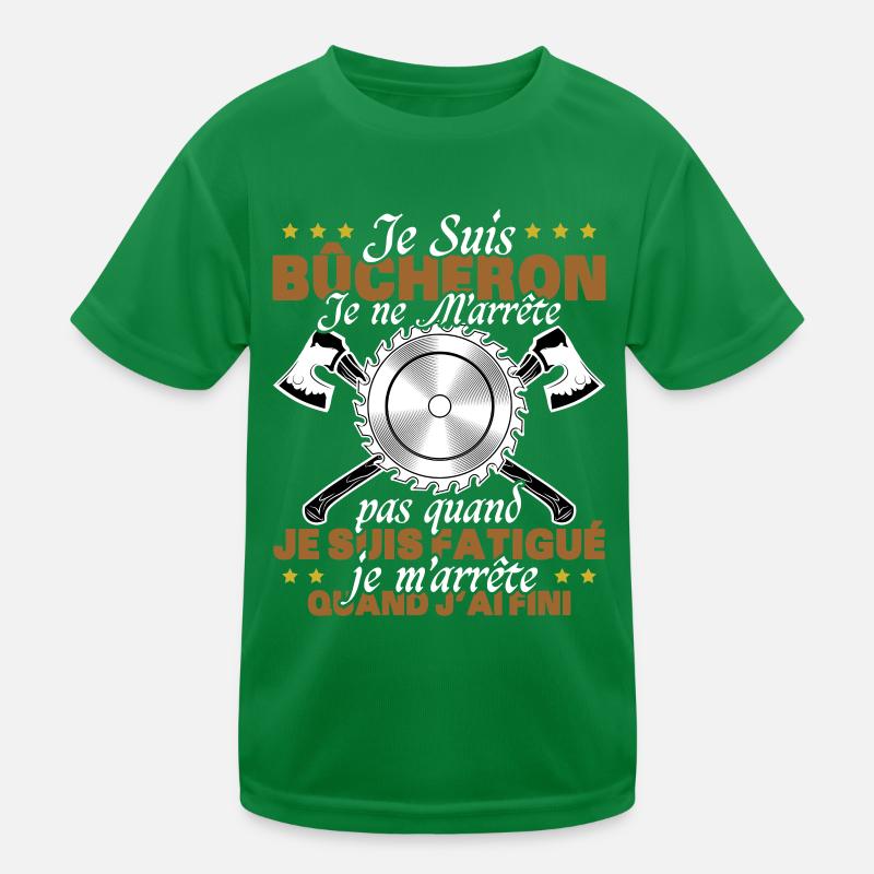 Funny Chainsaw Gift Saying I'm a Lumberjack Kids Functional T-Shirt