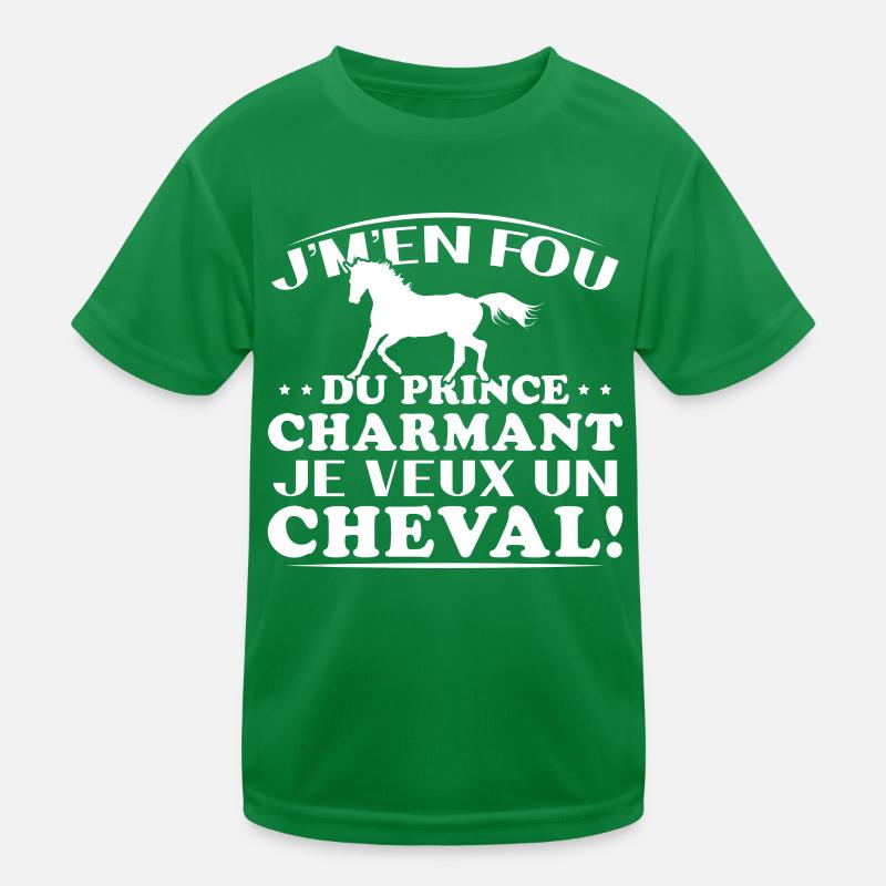 Ich kümmere mich nicht um den Märchenprinzen, ich will ein Pferd Kinder Funktions-T-Shirt