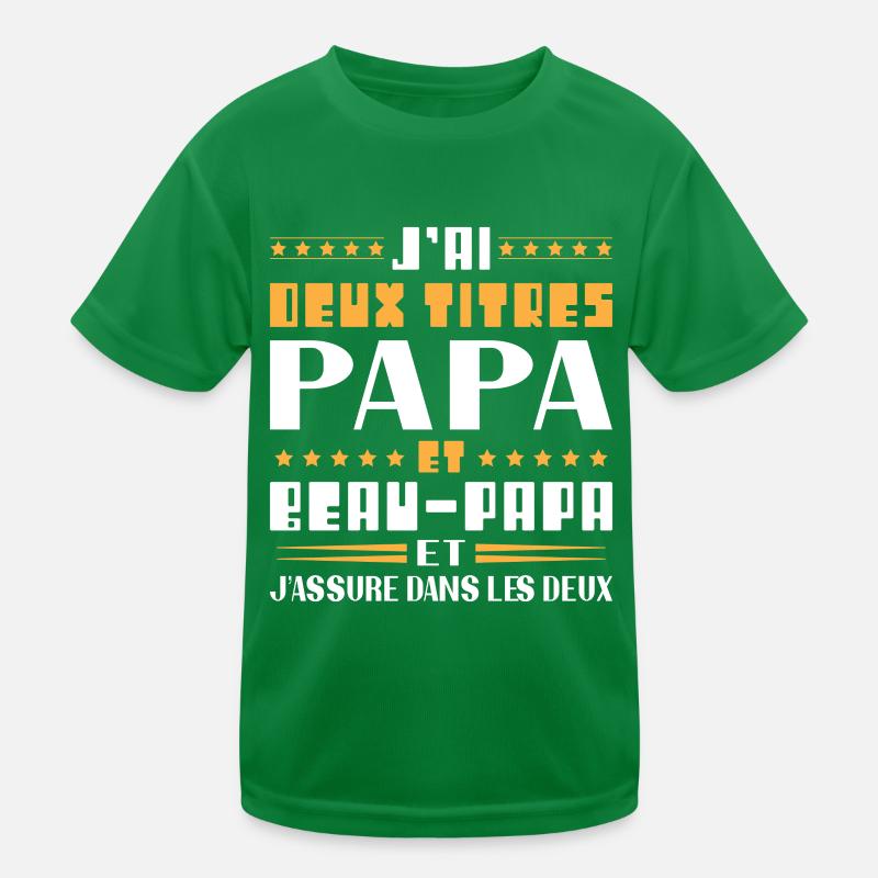 I Have Two Titles Dad and Stepdad Humor Gift Kids Functional T-Shirt