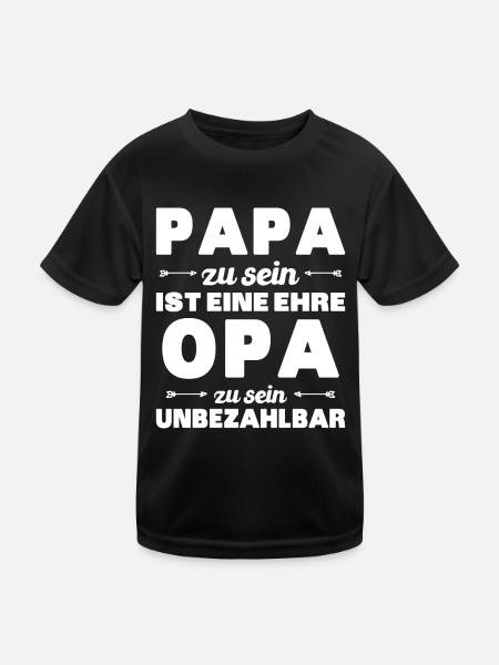 Being a dad is an honor, being a grandpa is priceless - Kids Functional T-Shirt - black - Front