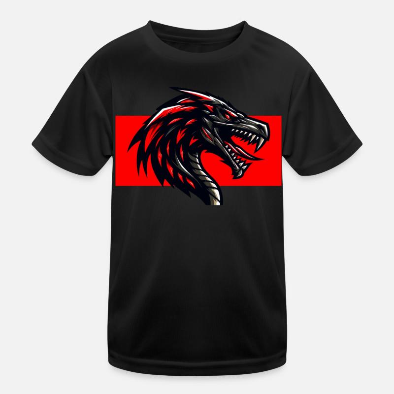 Dragon Rouge T-shirt sport Enfant