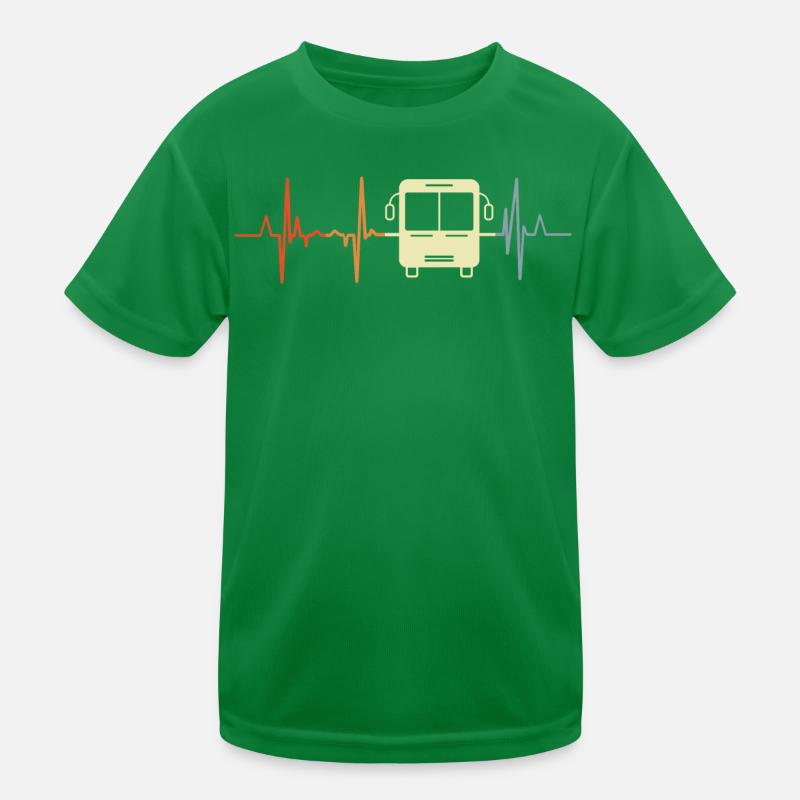 Fréquence cardiaque du bus T-shirt sport Enfant