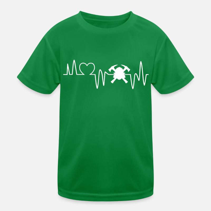 pompier battement de coeur sapeur-pompier T-shirt sport Enfant