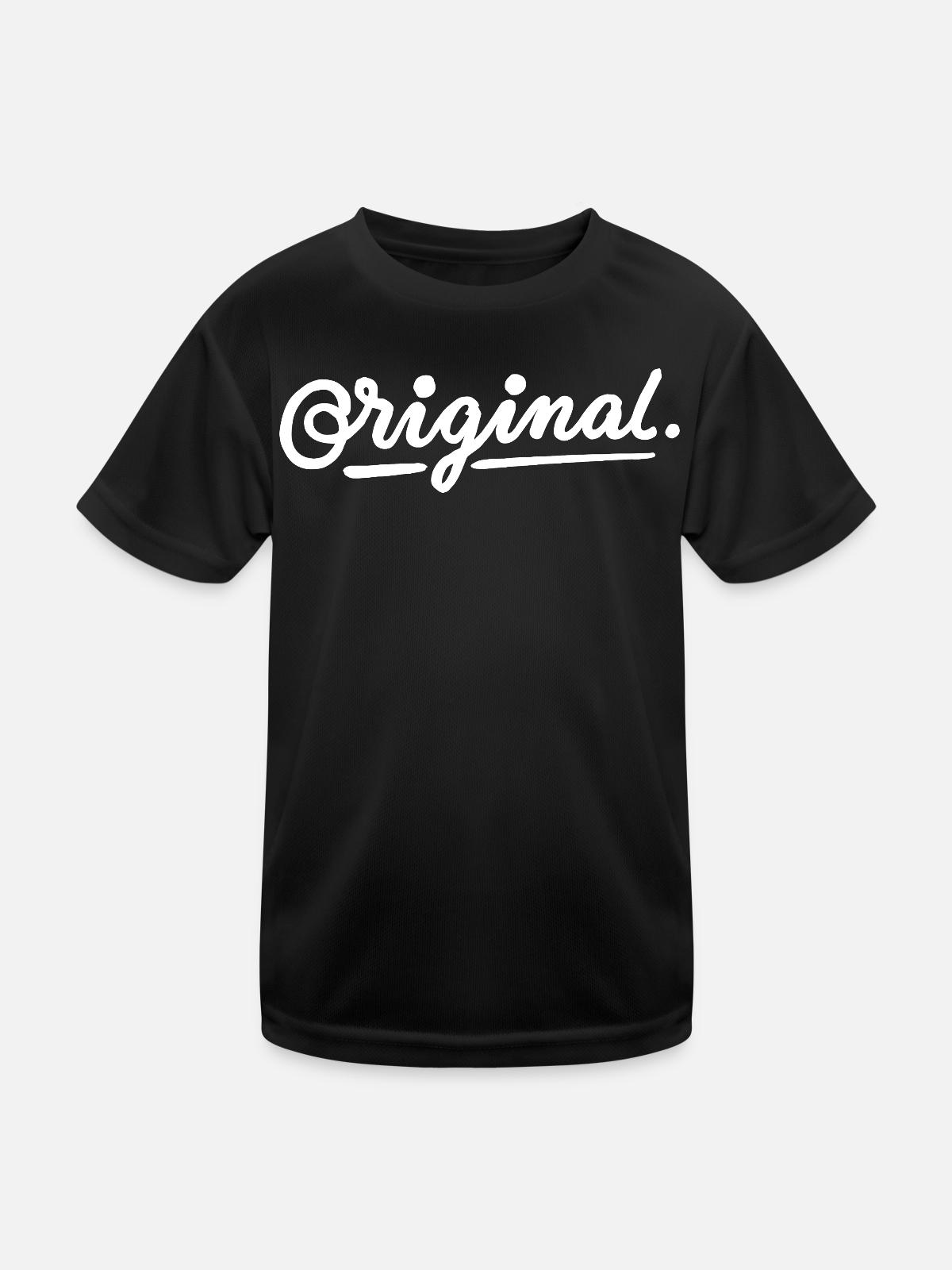 Original - Kinder Funktions-T-Shirt - Schwarz - Vorne