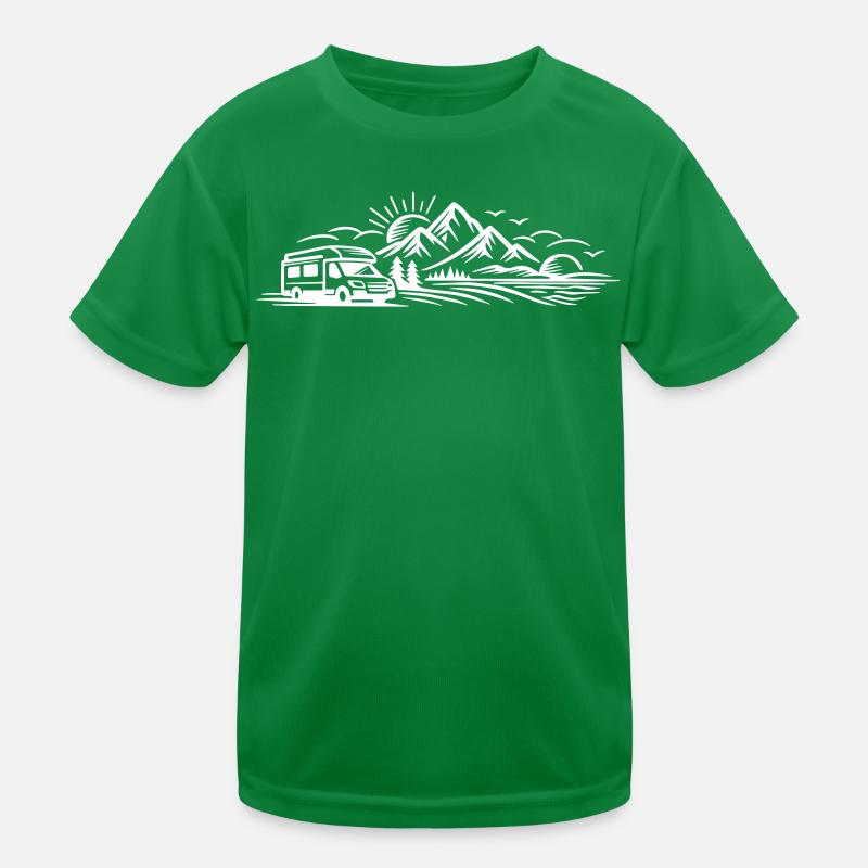 Camping Kinder Funktions-T-Shirt